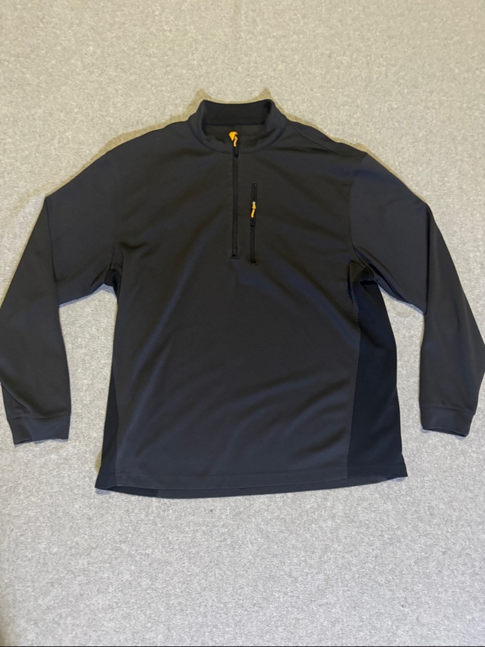 Pebble Beach Golf Men's L Dark Grey Quarter-Zip Performance Pullover Jacket